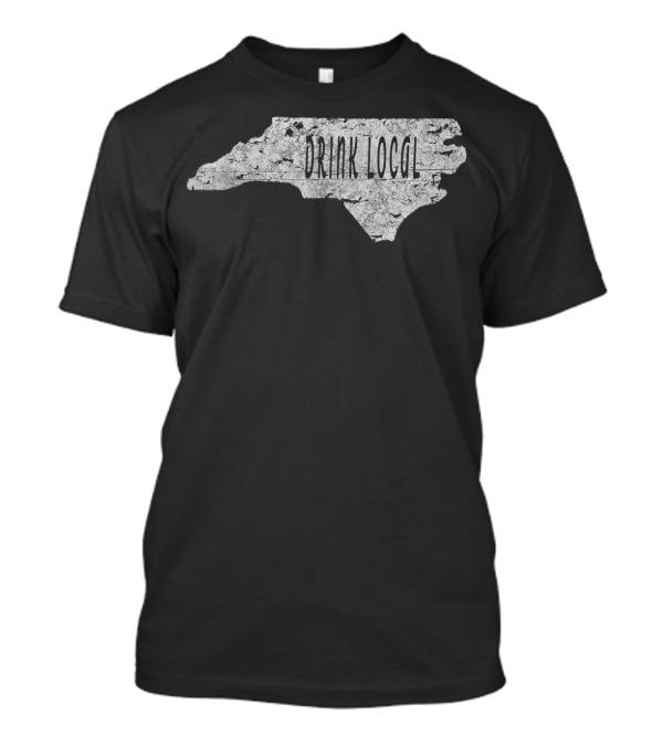 Drink Local Vintage Craft Beer North Carolina Map T-Shirt