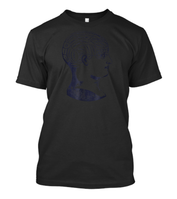 Vintage Phrenology Anatomy Brain Diagram Chart T-Shirt