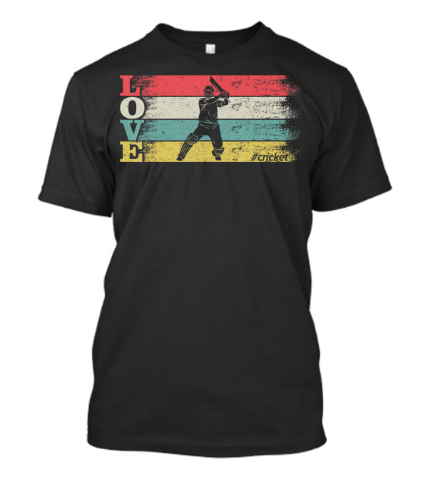 Vintage Retro Love Cricket #Cricket Sport T-Shirt