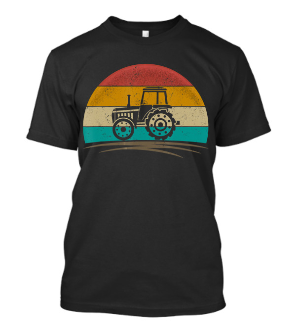 Vintage Tractor Ranch Retro 70s Sunset T-Shirt