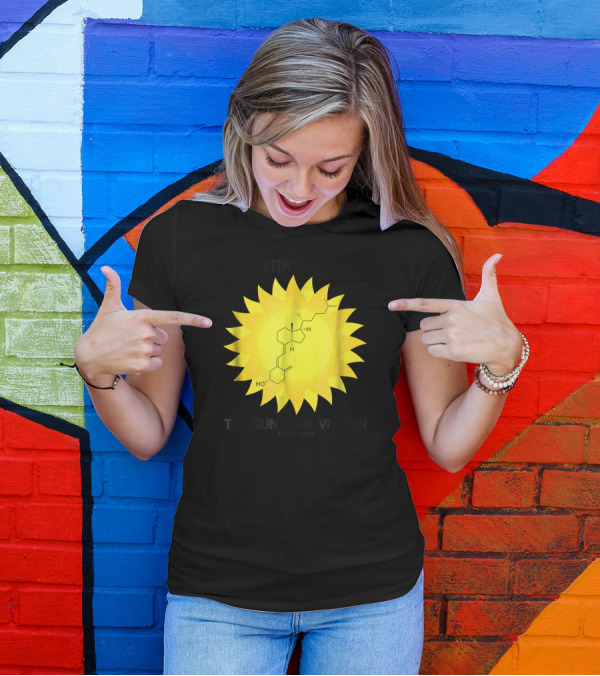 Vitamin D The Sunshine Vitamin Words And Numbers T-Shirt