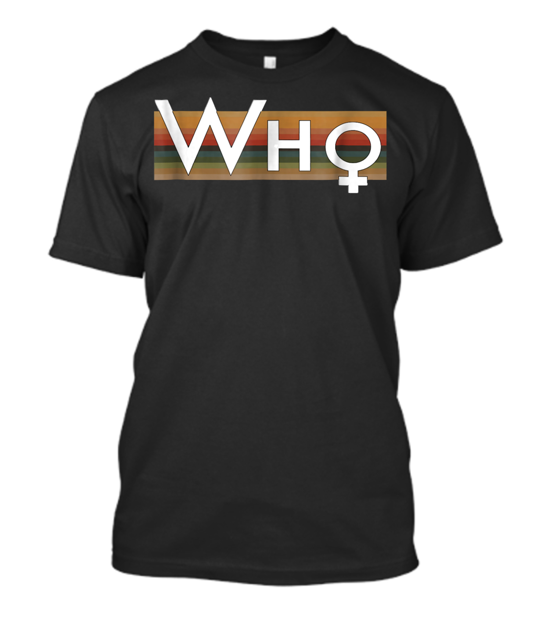 Who 13th Doctor Female Symbol Retro Stripes T-Shirt