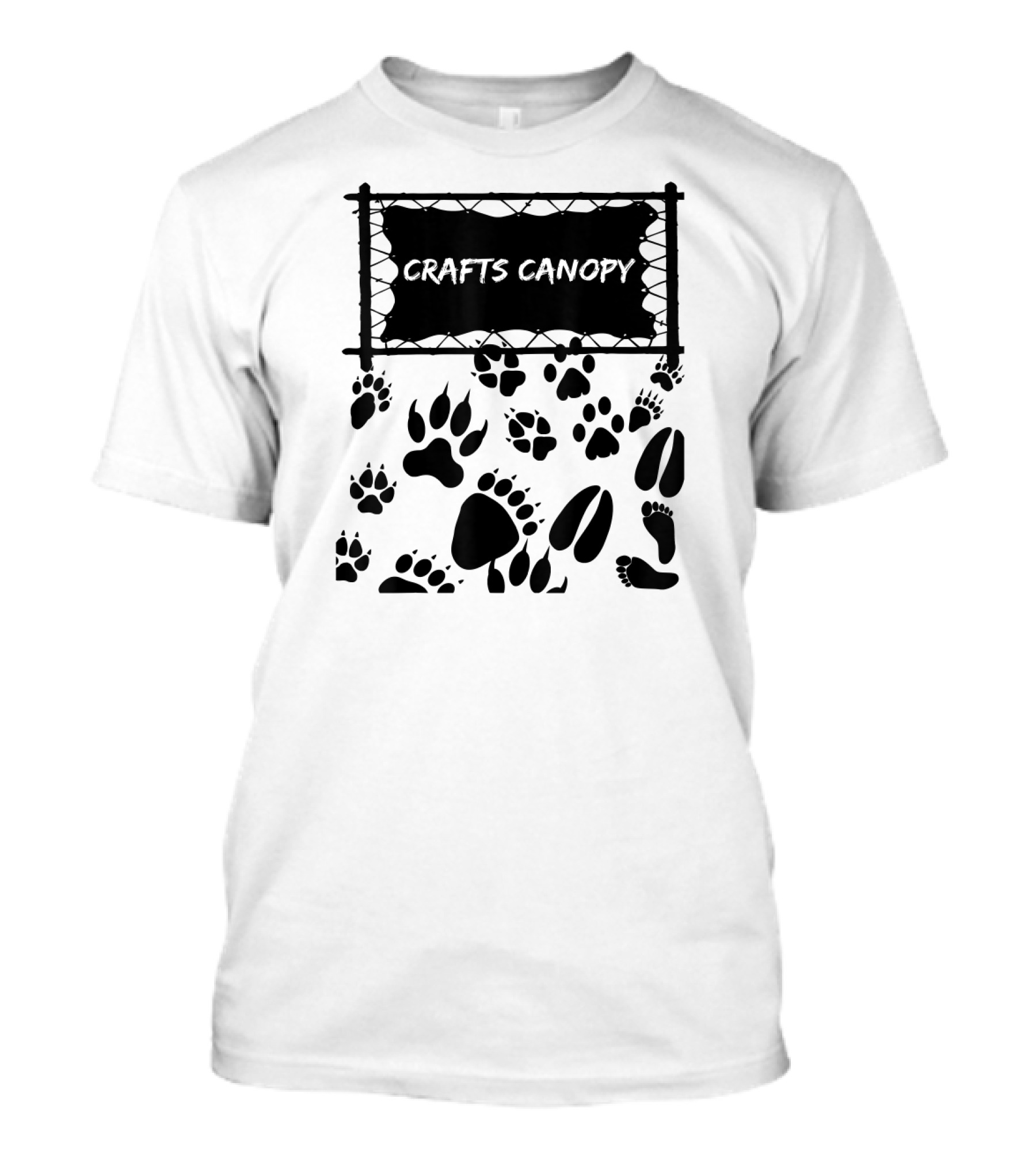 Crafts Canopy Paw Prints Wild VBS Camp T-Shirt