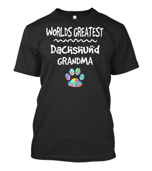 Worlds Greatest Dachshund Grandma Paw Prints T-Shirt