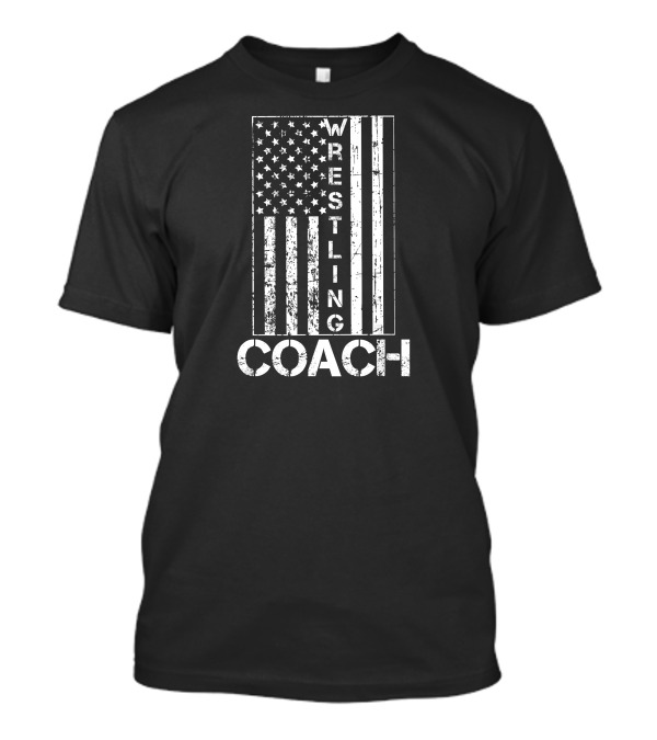 Patriotic Wrestling Coach American Flag 4th Of July T-Shirt