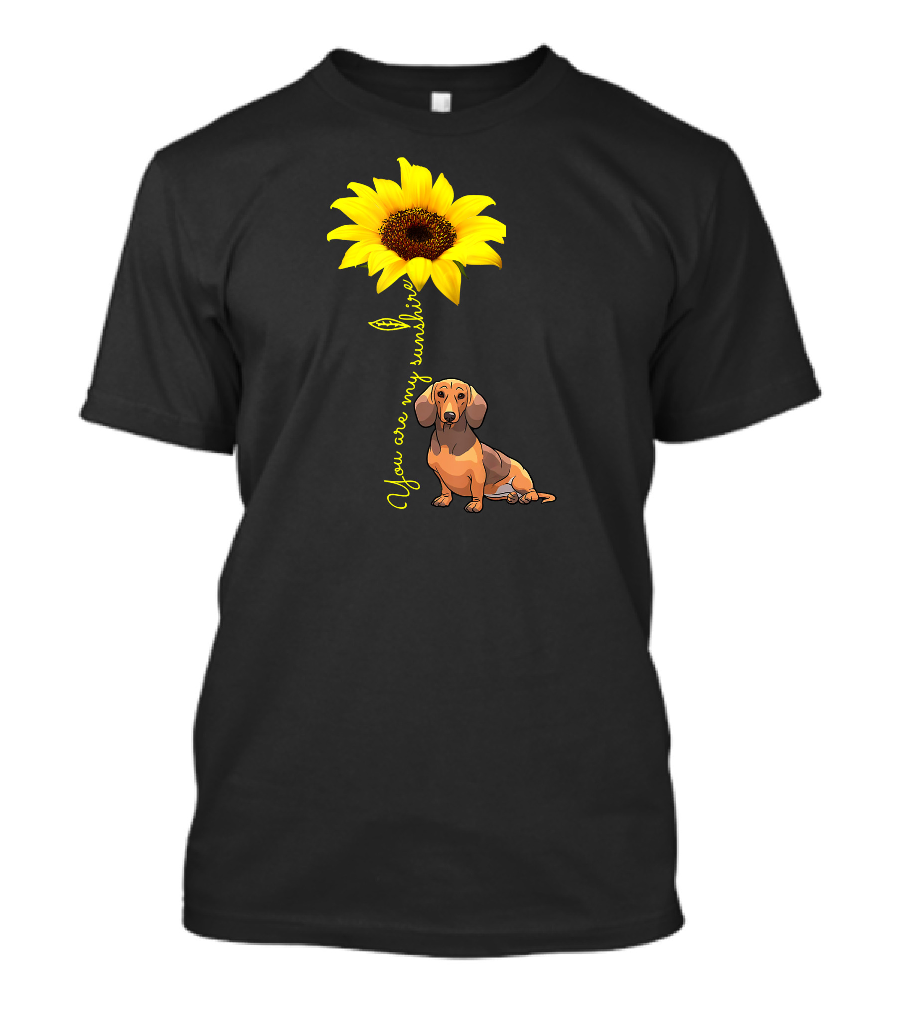 You Are My Sunshine Sunflower Dachshund Dog T-Shirt