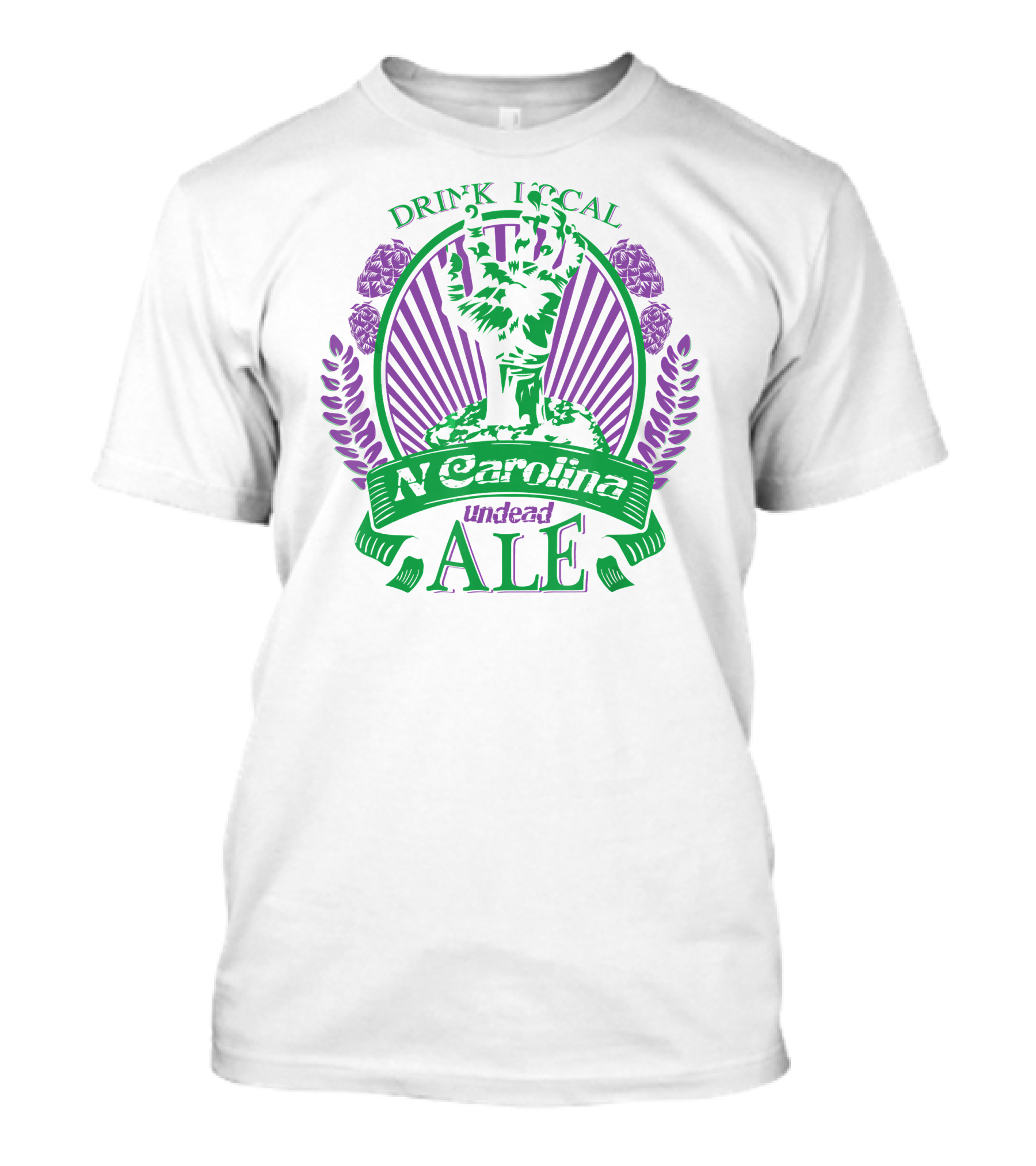 Drink Local North Carolina Undead Ale Zombie Craft T-Shirt