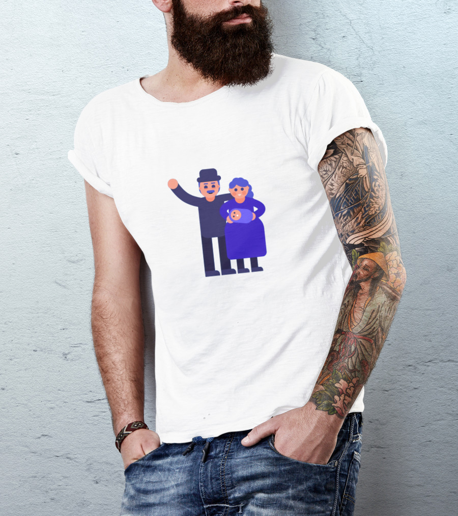 Kurzgesagt Family Cartoon Character T-Shirt