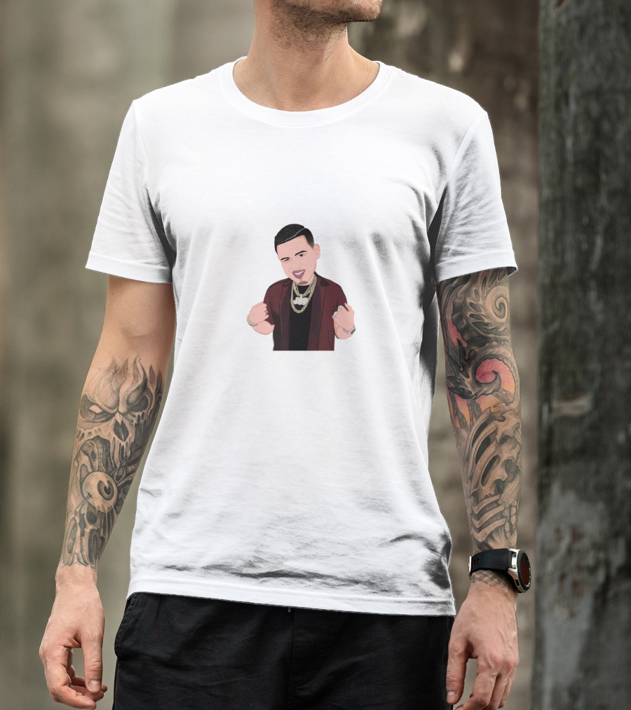 Fuerza Regida Cartoon Character With Chains And Rings T-Shirt