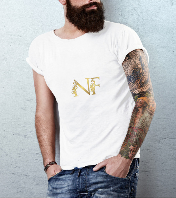 NF Golden Ornate Initials T-Shirt