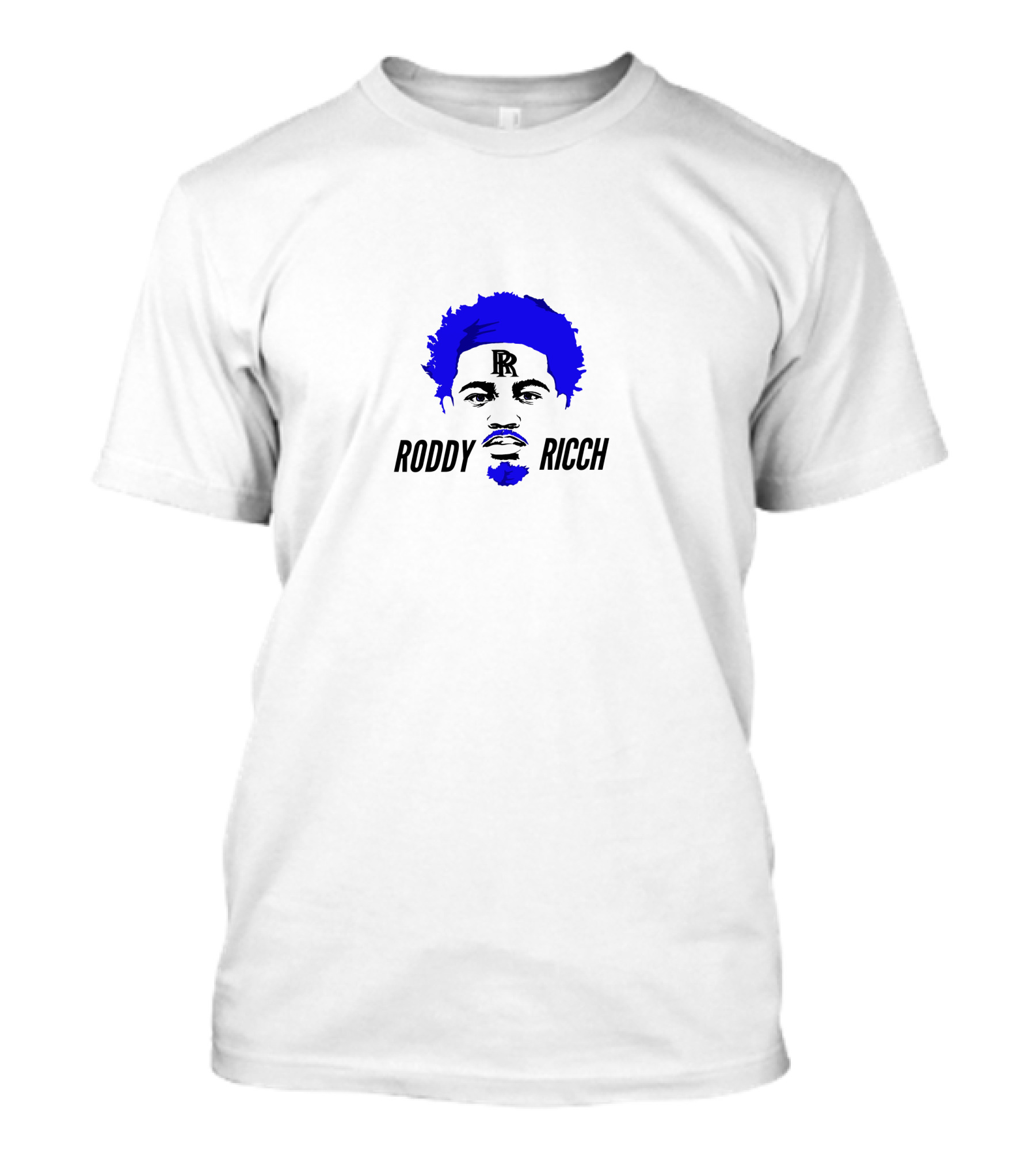 Roddy Ricch Portrait RR Blue T-Shirt