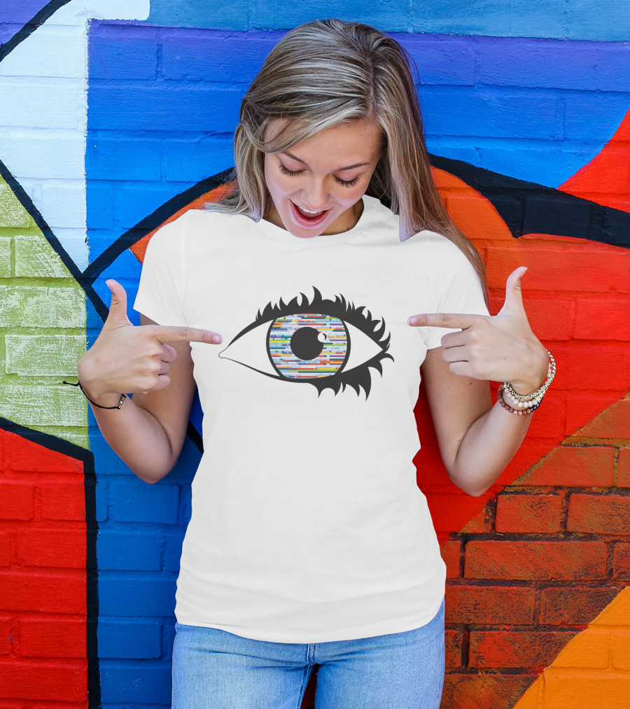 Eye With Colorful Barcode Iris T-Shirt