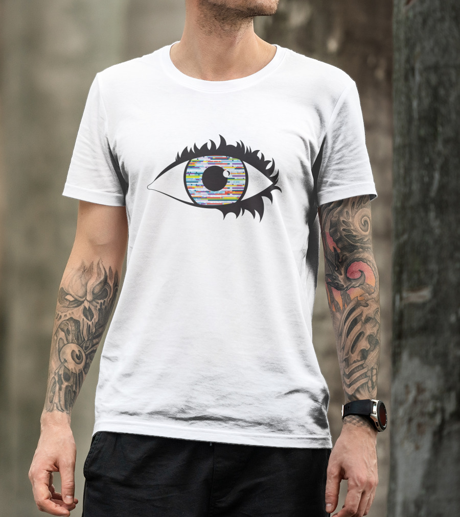 Eye With Colorful Barcode Iris T-Shirt