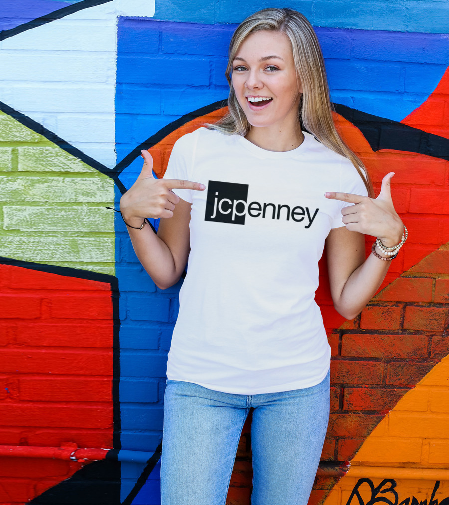 JCPenney Black And White Modern T-Shirt