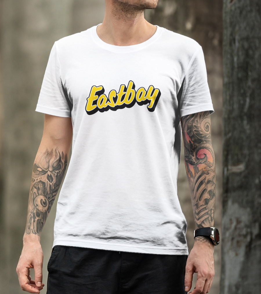 Eastbay Yellow Outline Bold Script T-Shirt
