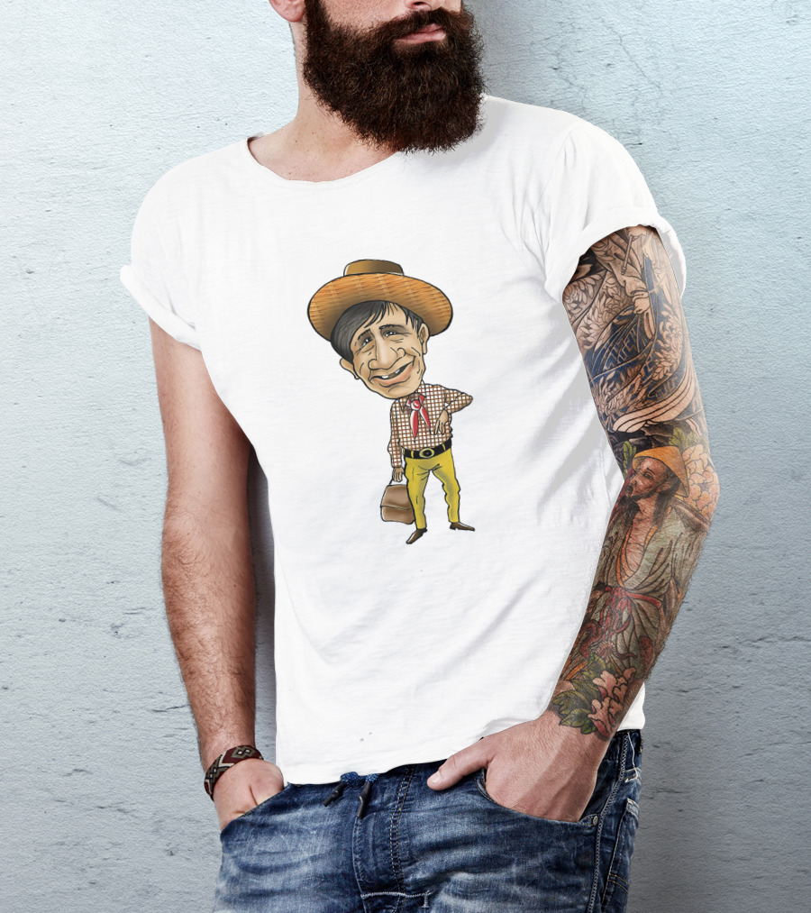 Dev Anand Caricature Cowboy T-Shirt