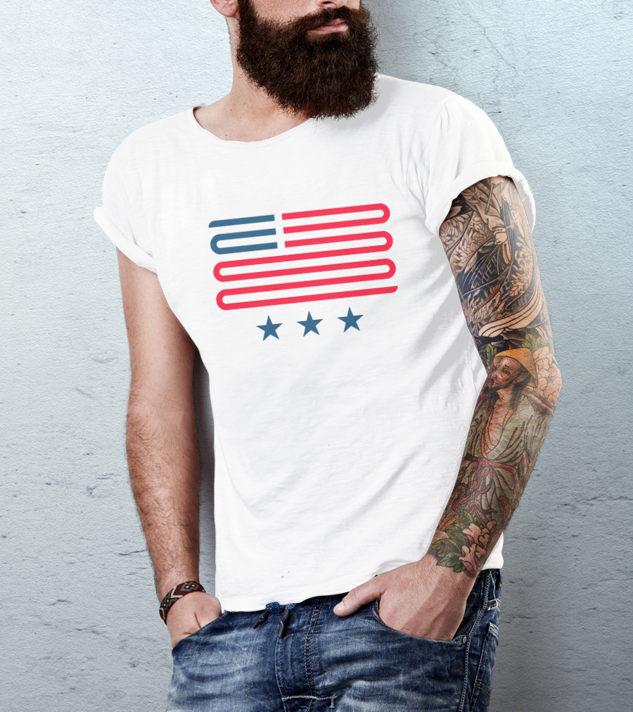 American Flag Three Stars Stripes USA Flag T-Shirt