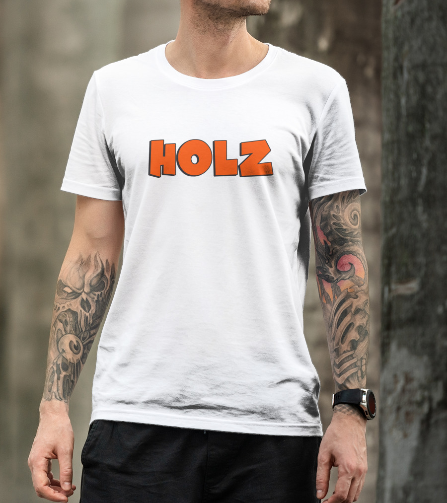 HOLZ Bold Orange Text T-Shirt