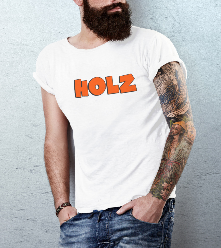 HOLZ Bold Orange Text T-Shirt