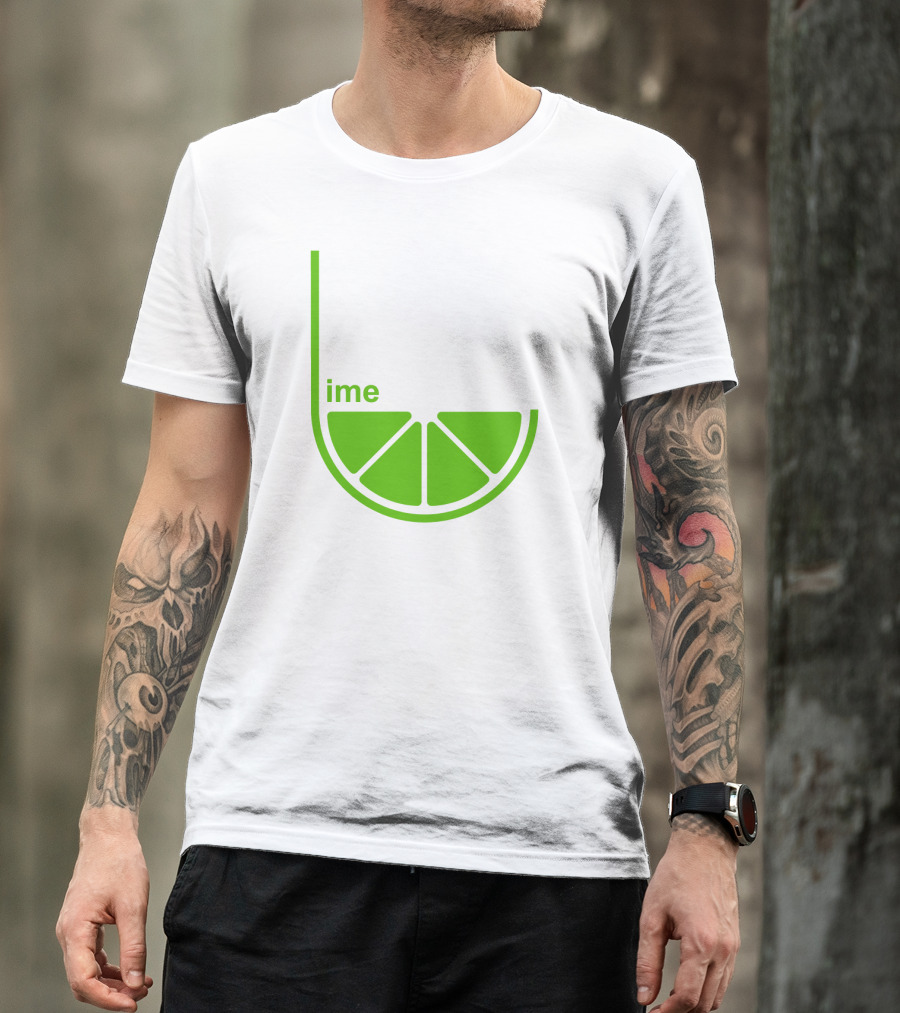 Lime Ime Slice Clever Typography T-Shirt