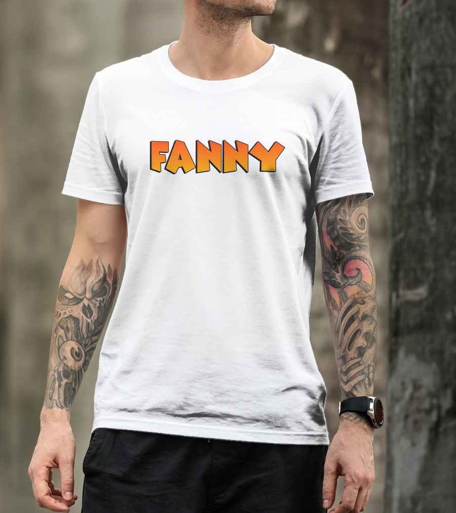 Fanny Bold Gradient Block Lettering T-Shirt