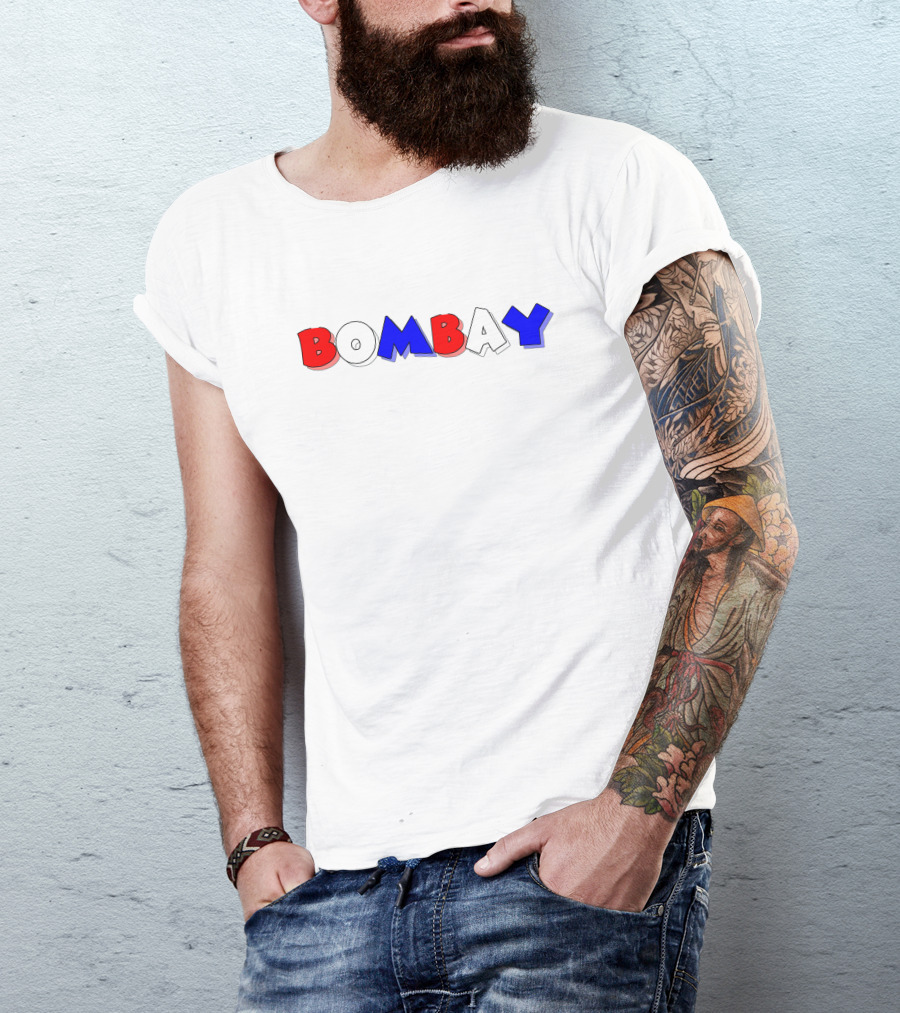 Bombay Tricolor Bold Font T-Shirt