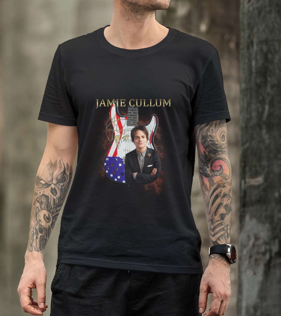 Jamie Cullum Signature Guitar American Flag T-Shirt