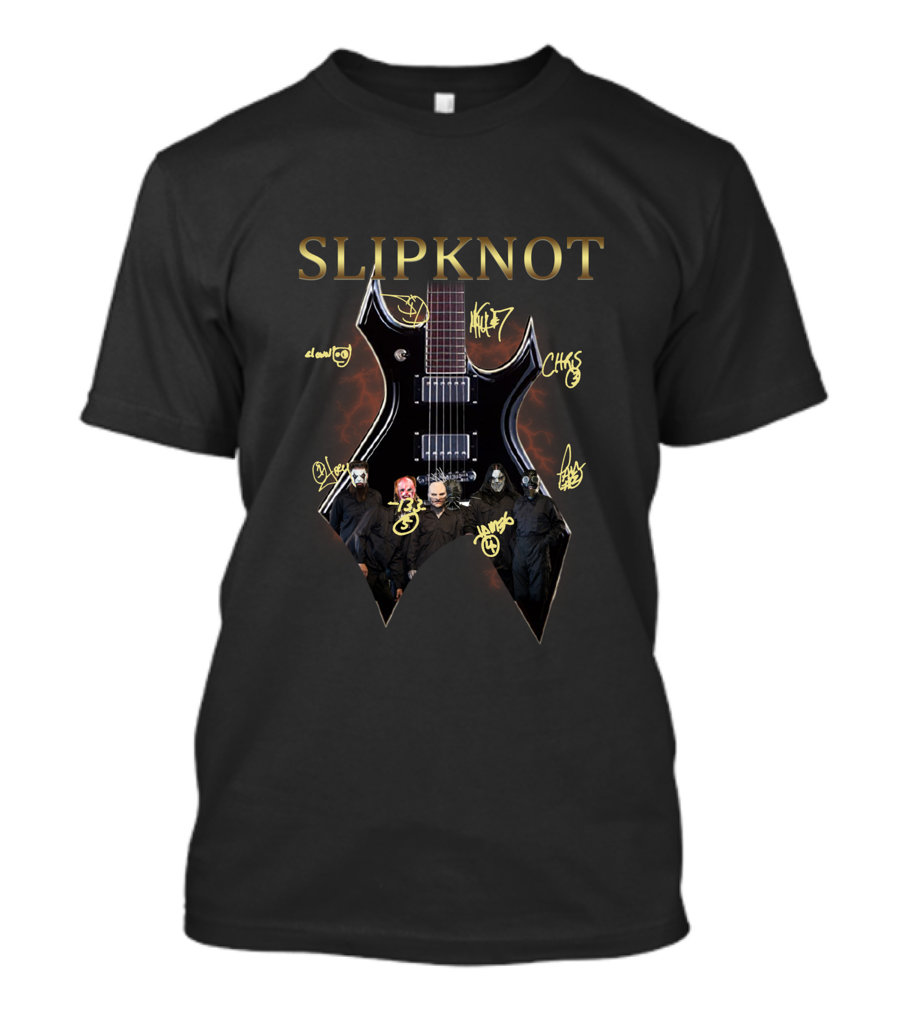 Slipknot Guitar Signatures Band Members T-Shirt