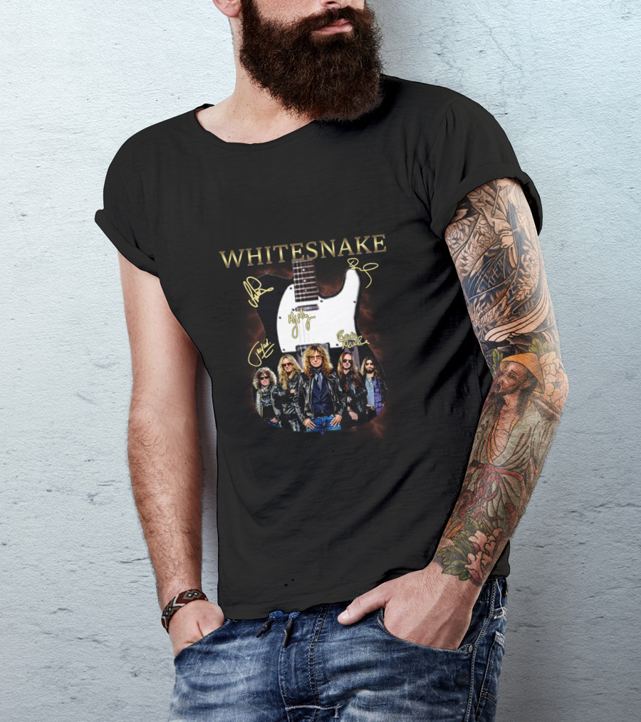Whitesnake Band Guitar Photo T-Shirt