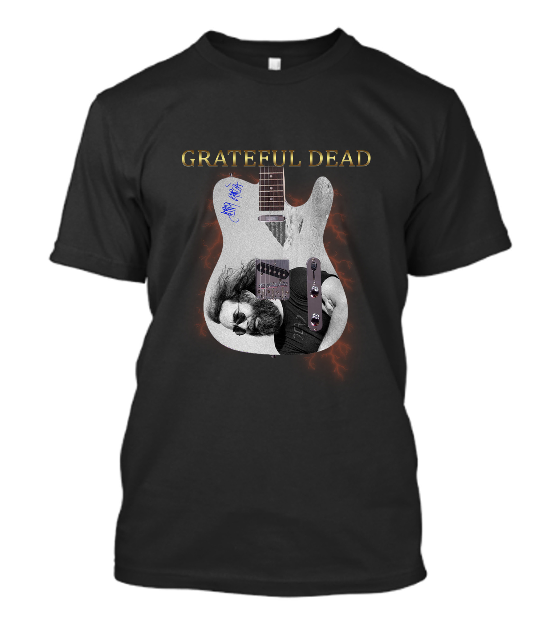 Grateful Dead Jerry Garcia Signature Guitar T-Shirt
