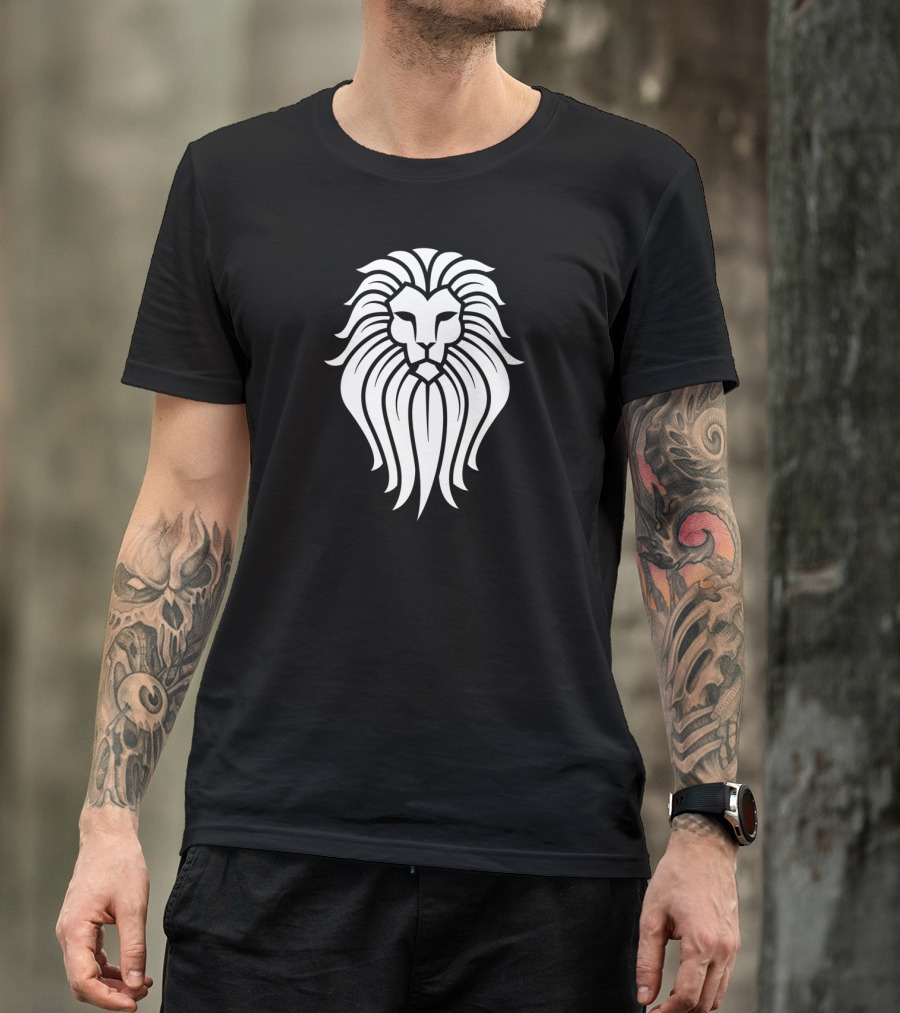 Monochrome Lion Head T-Shirt