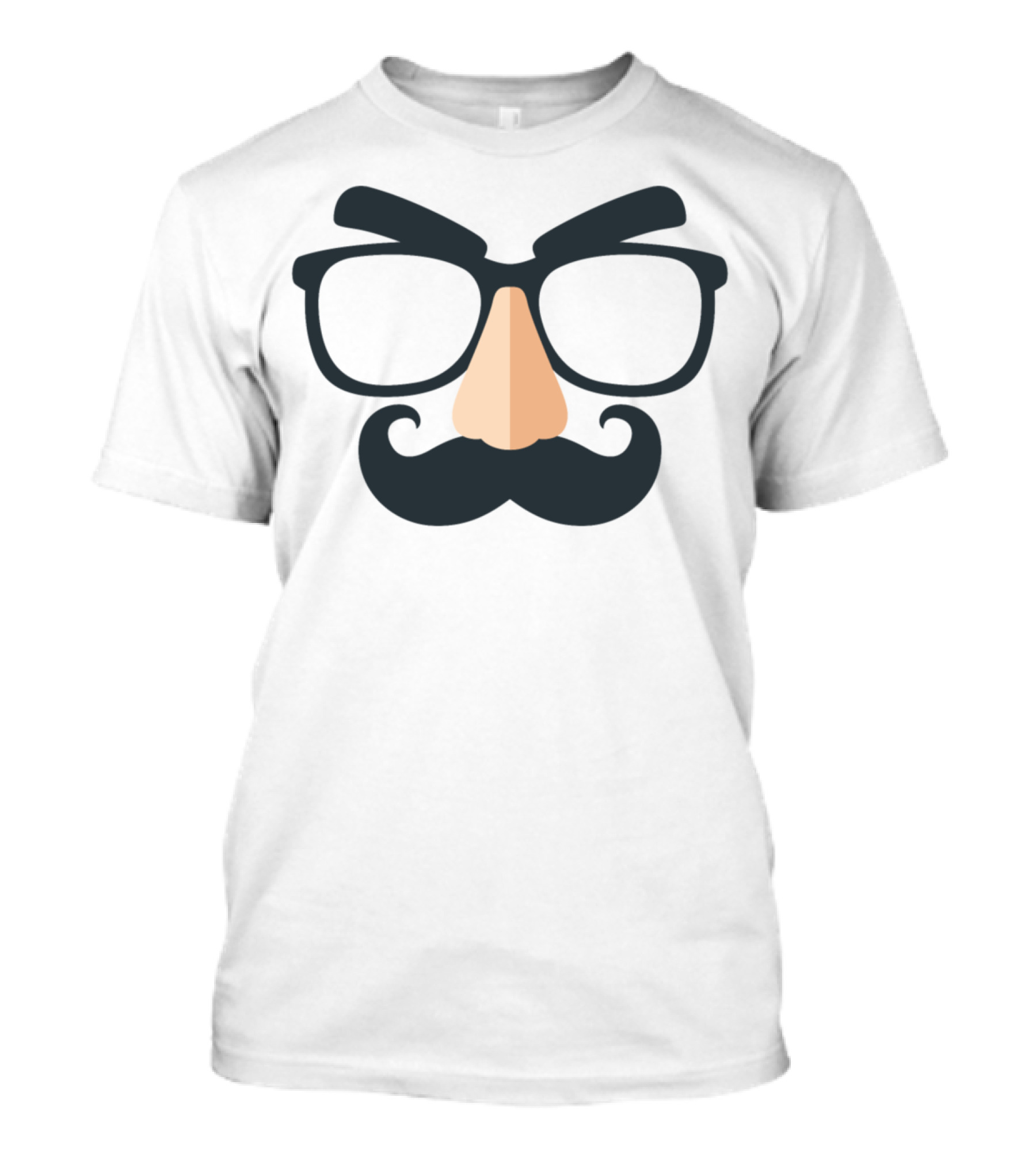 Disguise Mask With Glasses Nose Mustache T-Shirt