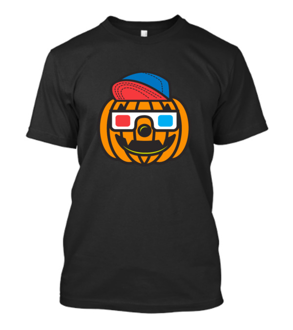 Pumpkin Swagger Geek 3D Glasses Cool Cap Style Pumpkin T-Shirt