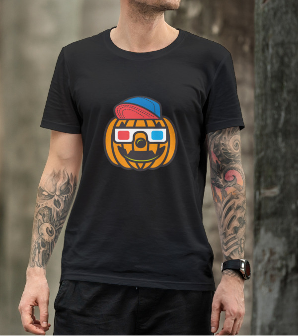 Pumpkin Swagger Geek 3D Glasses Cool Cap Style Pumpkin T-Shirt