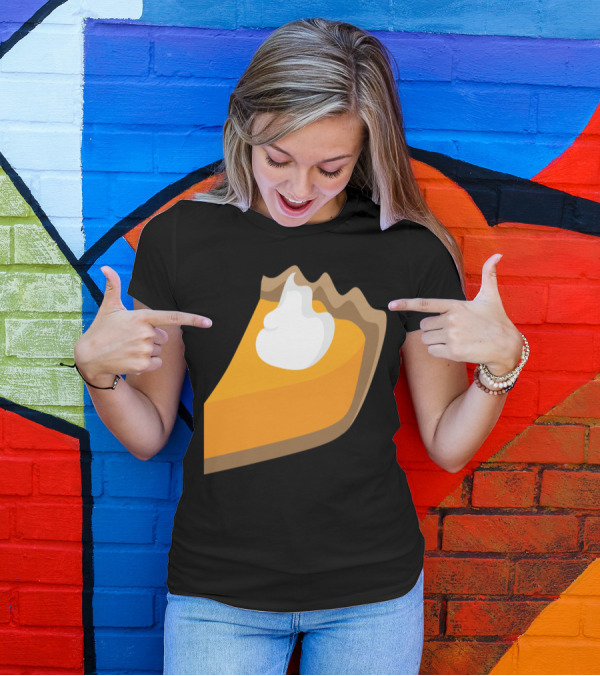 Slice Of Pumpkin Pie With Creamy Dollop On Top T-Shirt