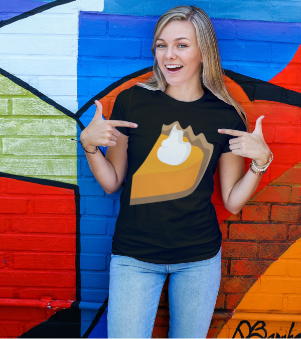 Slice Of Pumpkin Pie With Creamy Dollop On Top T-Shirt