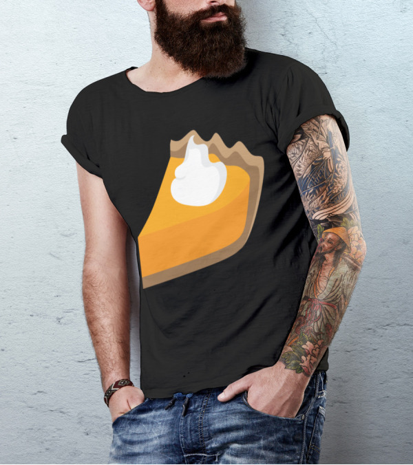 Slice Of Pumpkin Pie With Creamy Dollop On Top T-Shirt
