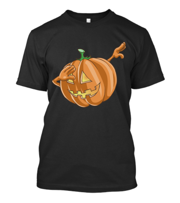 Halloween Dabbing Pumpkin Jack-O'-Lantern Cartoon T-Shirt