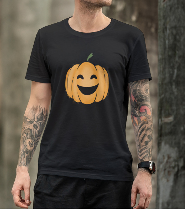 Pumpkin Smiley Face Halloween T-Shirt