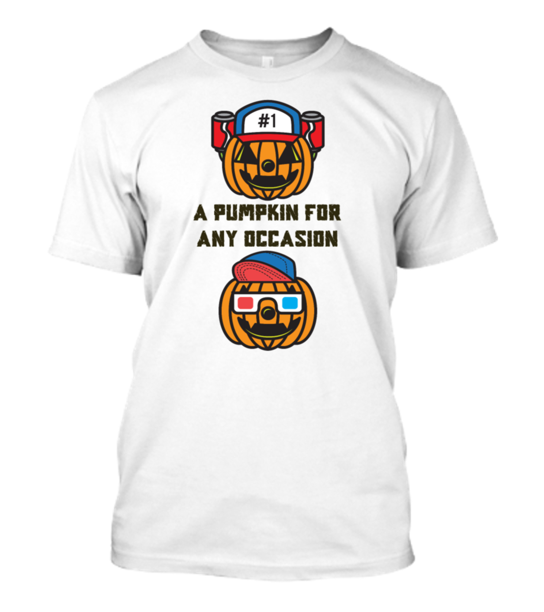 1 Pumpkin For Any Occasion Carved Halloween Pumpkin Lovers With 3D Glasses T-Shirt