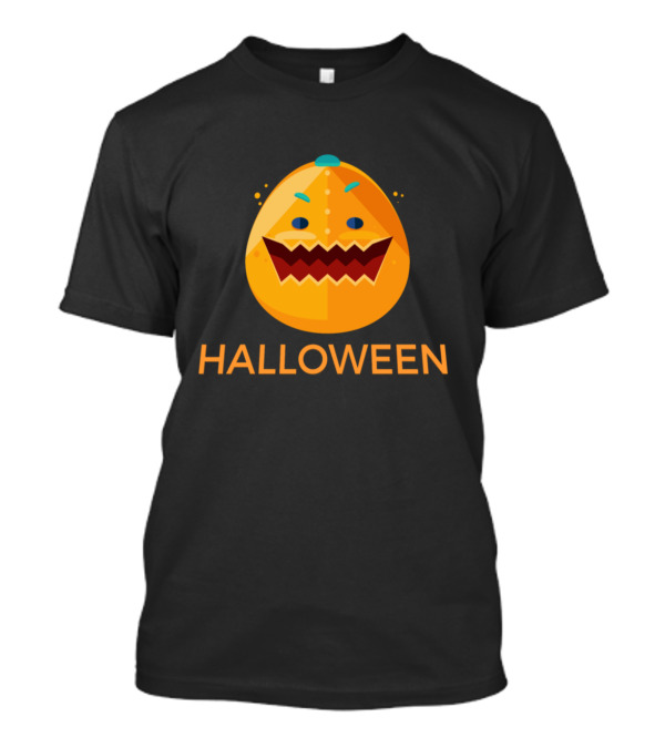 Halloween Pumpkin Orange Graphic With Jagged Smile T-Shirt