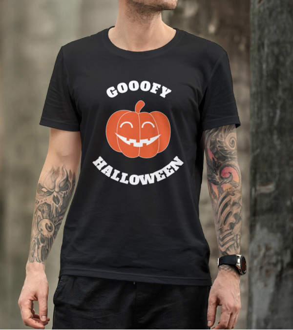 Gooofy Halloween Smiling Pumpkin T-Shirt
