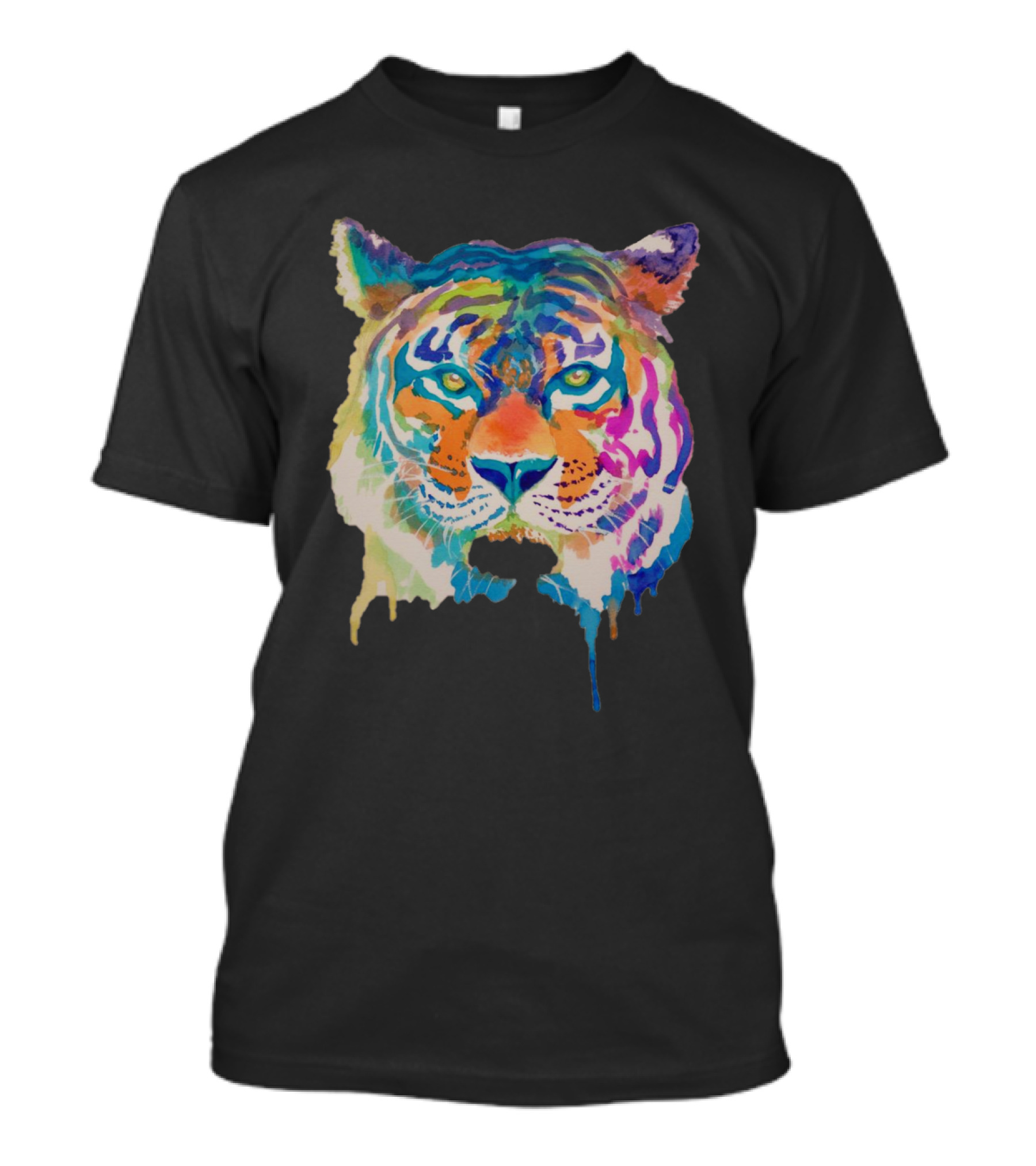 Dripping Rainbow Paint Tiger T-Shirt