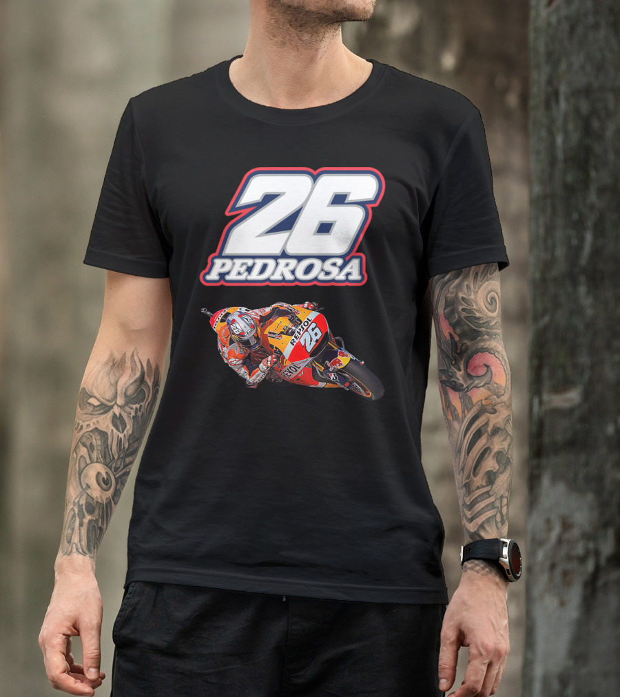 26 Pedrosa Motorcycle Racing Repsol Honda Red Bull T-Shirt