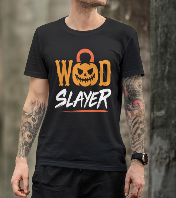WOD Slayer Pumpkin Kettlebell Halloween T-Shirt
