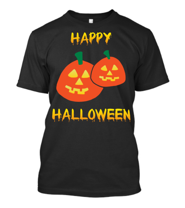 Happy Halloween With Smiling Pumpkin Faces And Festive Jack-o'-Lanterns T-Shirt