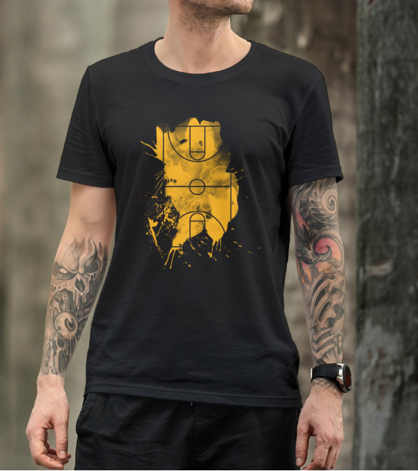 Basketball Court Splatter Art Version T-Shirt
