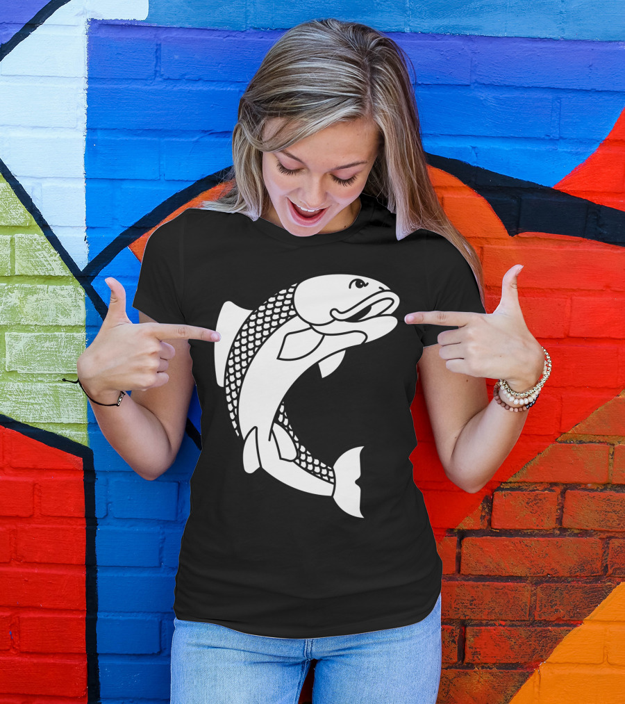 Japanese Folk Koi Carp Fish Asian T-Shirt