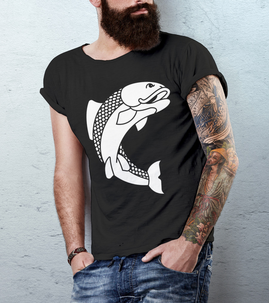 Japanese Folk Koi Carp Fish Asian T-Shirt