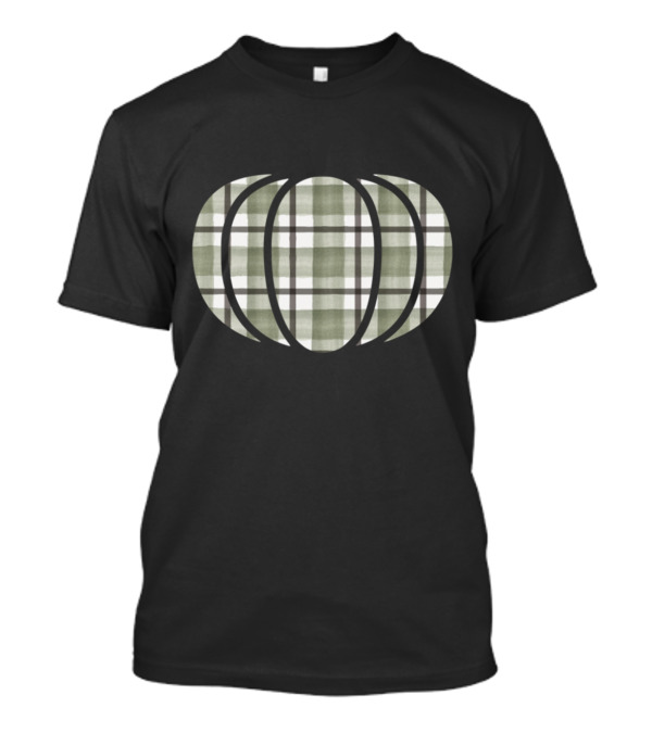 Gray Plaid Pumpkin Aesthetic T-Shirt
